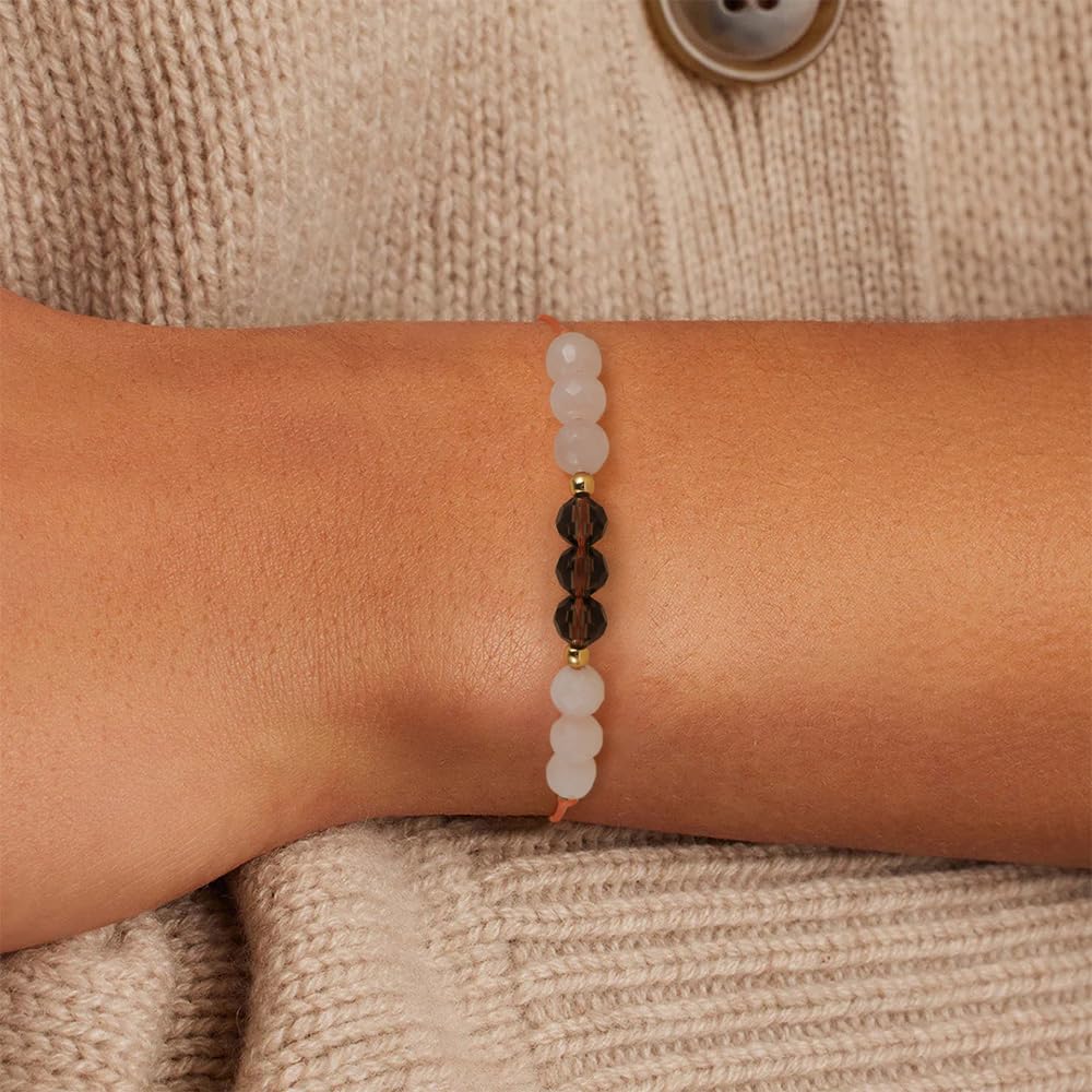 Fezodo Inspirational Encouragement Gifts for Women, Good Vibes Only Moonstone Bracelet Encouragement Cheer Up Gifts for Women Friend Sister Coworker Bestie