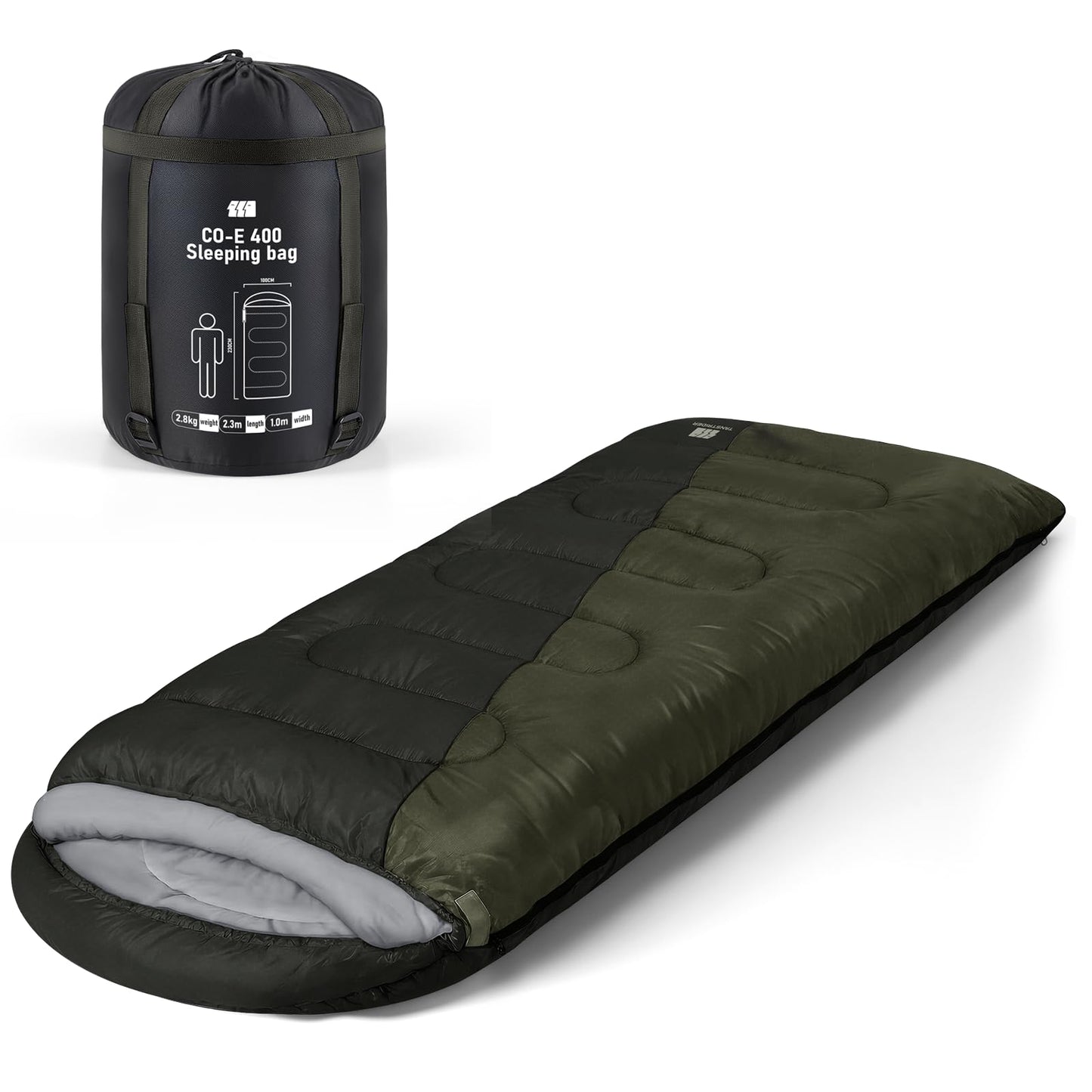 TANSTRIDER XXL Winter Sleeping Bags for Adults Cold Weather,Camping Sleeping Bag for Kids with Compression Sack,4 Season Camping Essentials Gear for Hiking,Traveling,Outdoor,Backpacking,Climbing