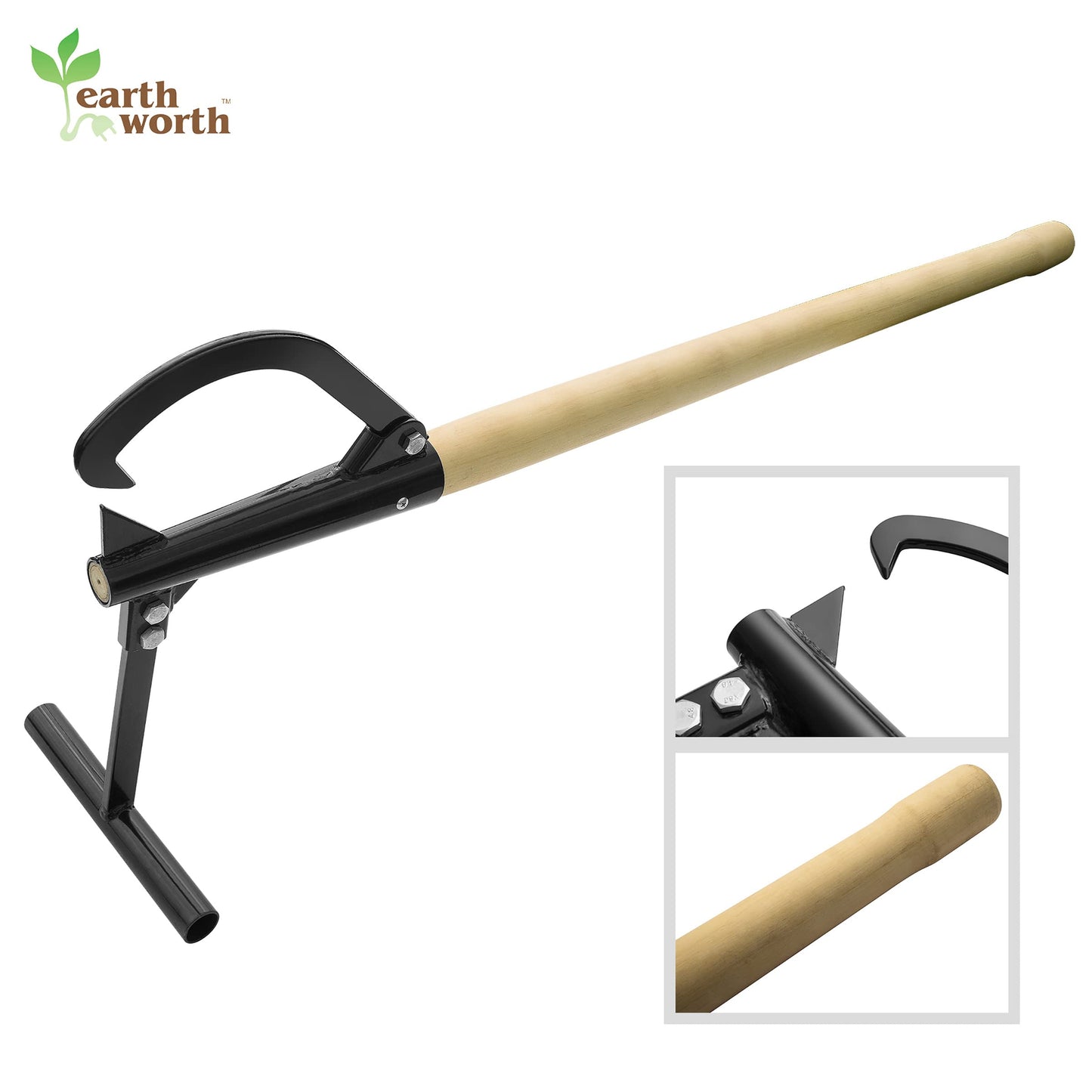 Timberjack Log Lifter - 48-Inch Wood and Metal Log Splitter Tool with 14.5-Inch Log Opening - Helps Hoist, Move, and Chainsaw Logs by Earth Worth