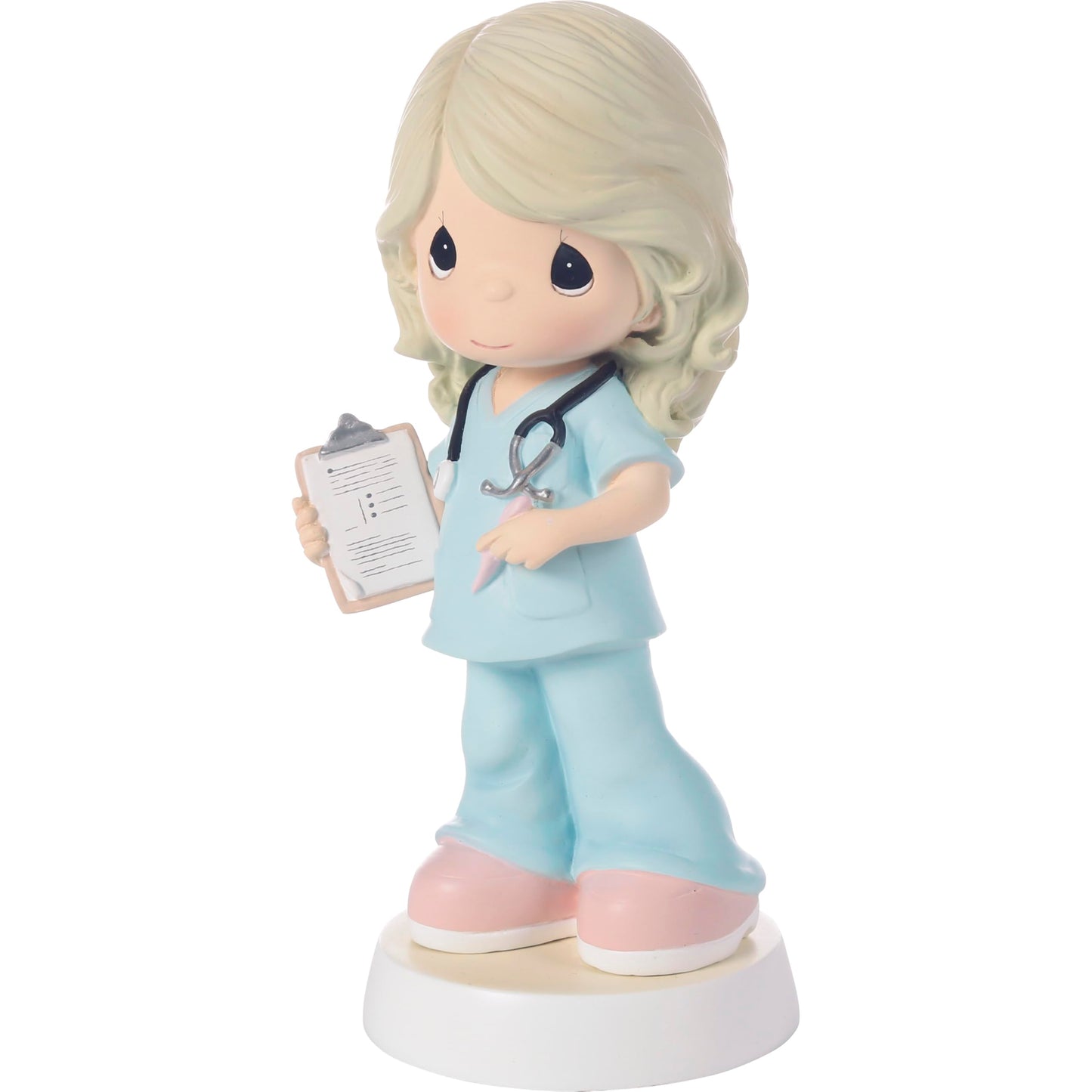 Precious Moments Nurse Figurine | Superhero in Scrubs Resin Figurine | Gift for Nurses, Doctors, Assitants | Home & Office Decor | 6in Figurine