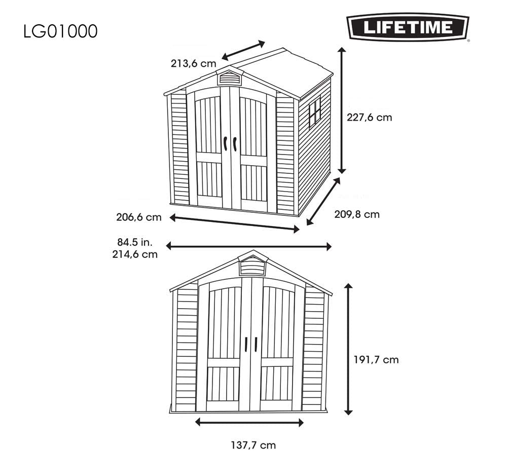 Lifetime 7' X 7' Outdoor Storage Shed