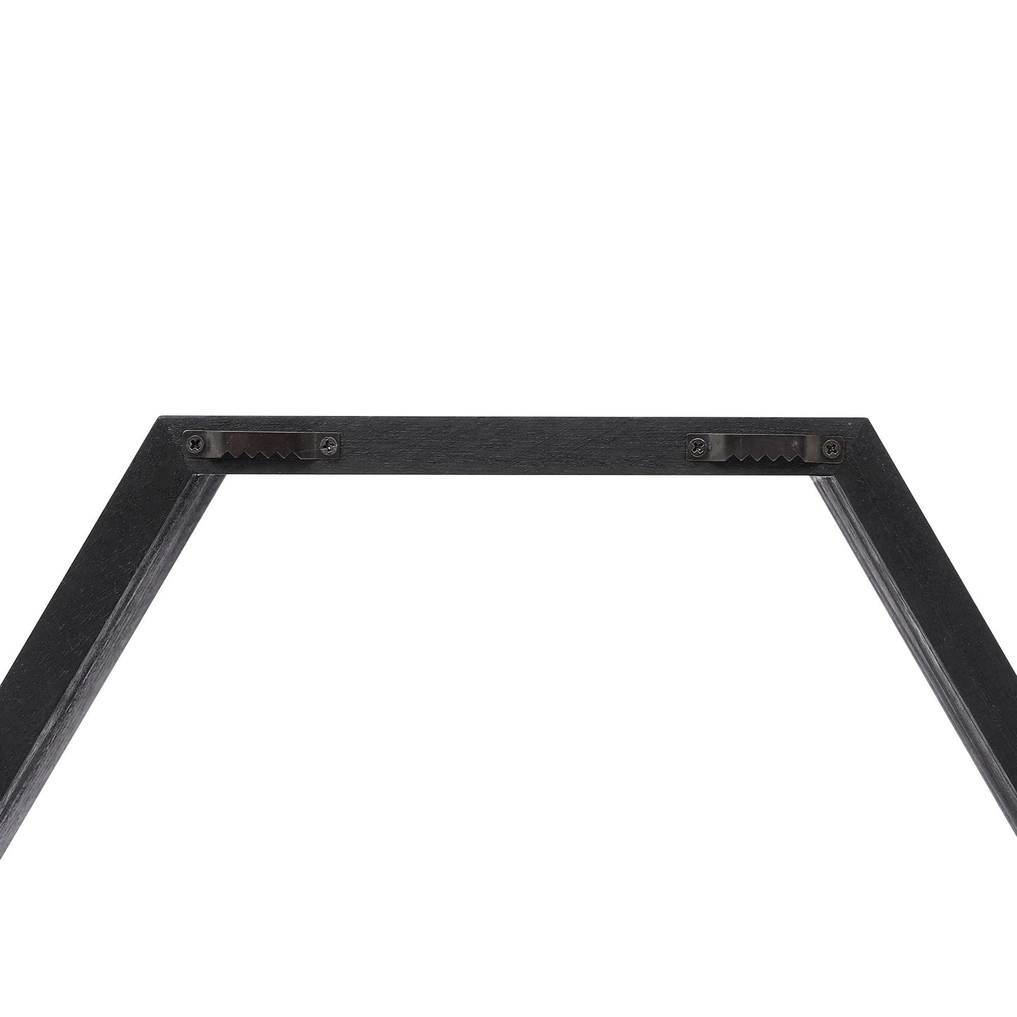 WONFUlity Hexagon Floating Shelves Honeycomb Shelves Wall Mounted Wood Farmhouse Storage Wall Shelf for Bathroom, Kitchen, Bedroom, Living Room,Driftwood Finish Decor, Black