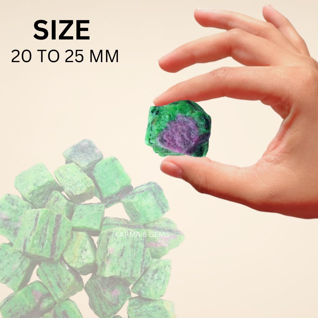 Crystals, Rocks, Jade, Crystals and Healing Stones, Witchcraft Supplies, Healing Crystals, Stones, Healing Stones, Rock Collection, Agate, Raw Stones (Ruby Zoisite, 2 Pcs)