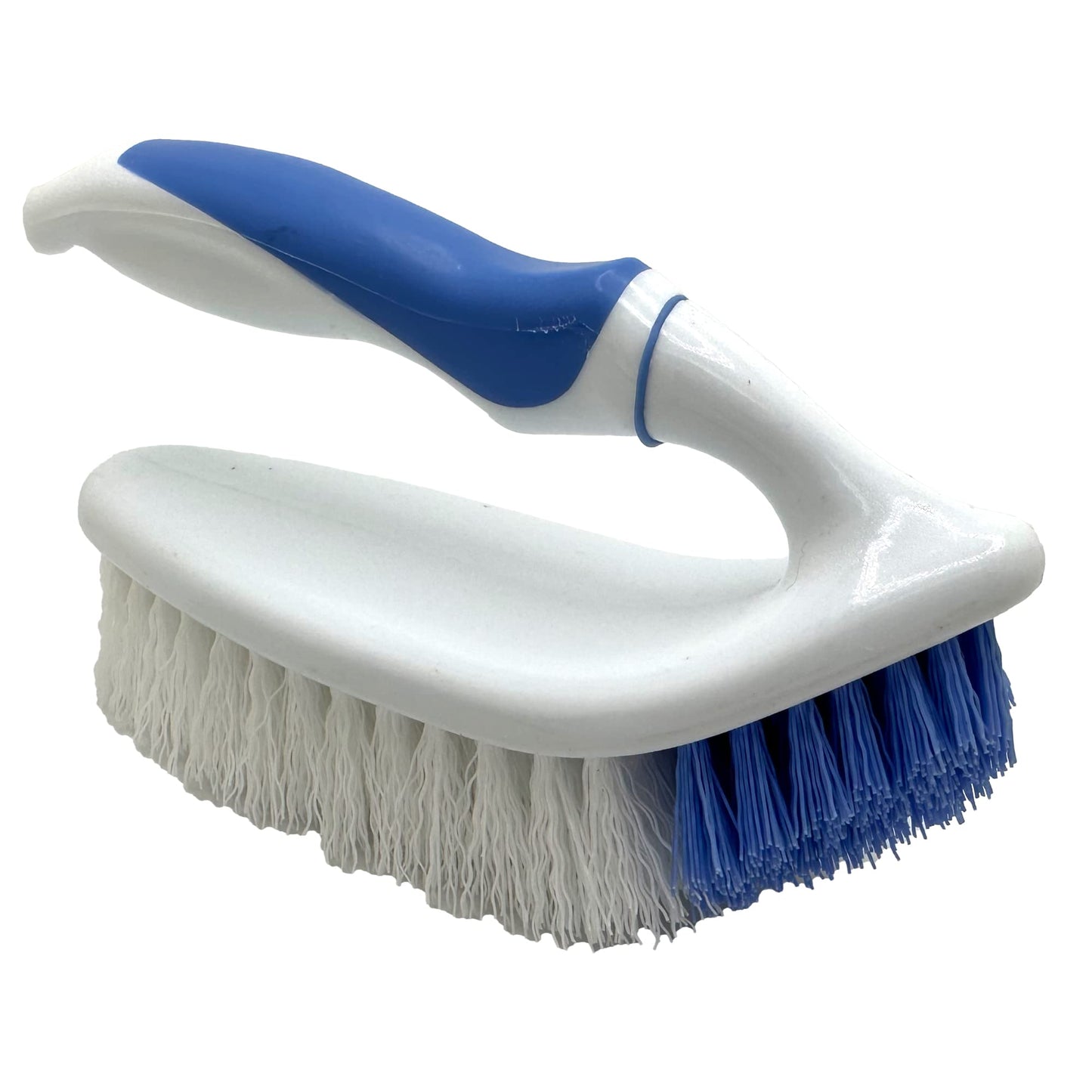 Rocky Mountain Goods Scrub Brush with Iron Handle - All Purpose Scrub Brush for Cleaning Shower, Bathroom, Floor, Tile, Grout, Decks, and Concrete - Pointed Head for Cleaning Corners - Heavy Duty