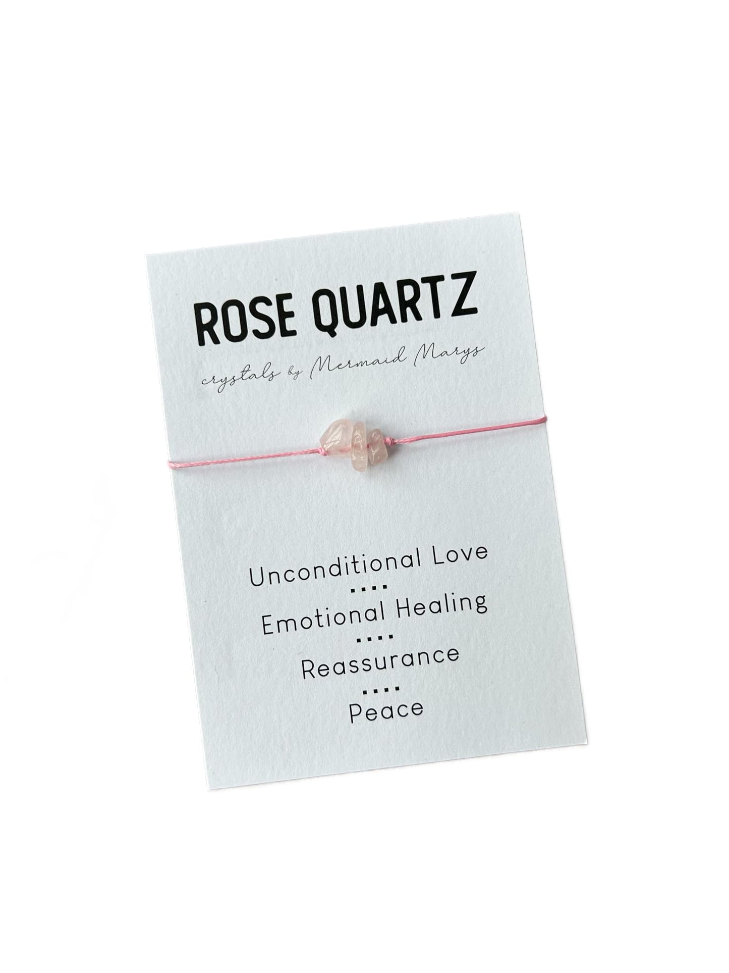 Mermaid Mary's Rose Quartz crystal bracelet | Rose Quartz Crystals | Healing Crystals