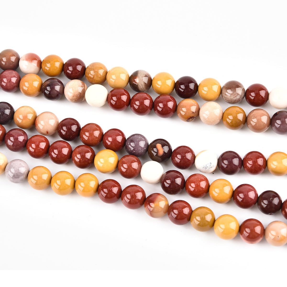 LIFAVOVY Mookaite Jasper Beads for Jewelry Making Natural Gemstone Semi Precious 6mm Round 15 inch(60-65pcs)
