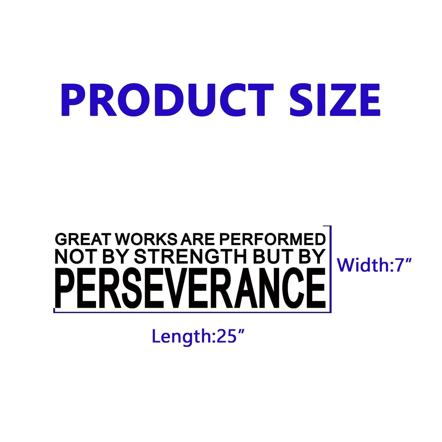 Motivational Quotes Wall Stickers for Office: Classroom Inspirational Positive Vinyl Art Wall Decals for School Bedroom - Great Works are Performed 25" X 7"