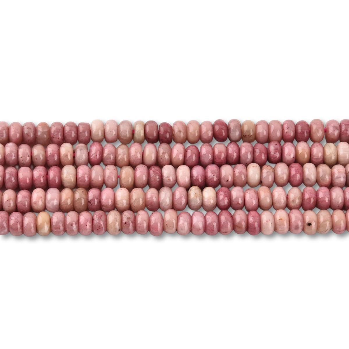 160pcs 4x2mm Natural Rhodochrosite Disk Rondelle Spacer Semi Precious Gemstone Loose Stone Beads for Jewelry Making 15 Inch