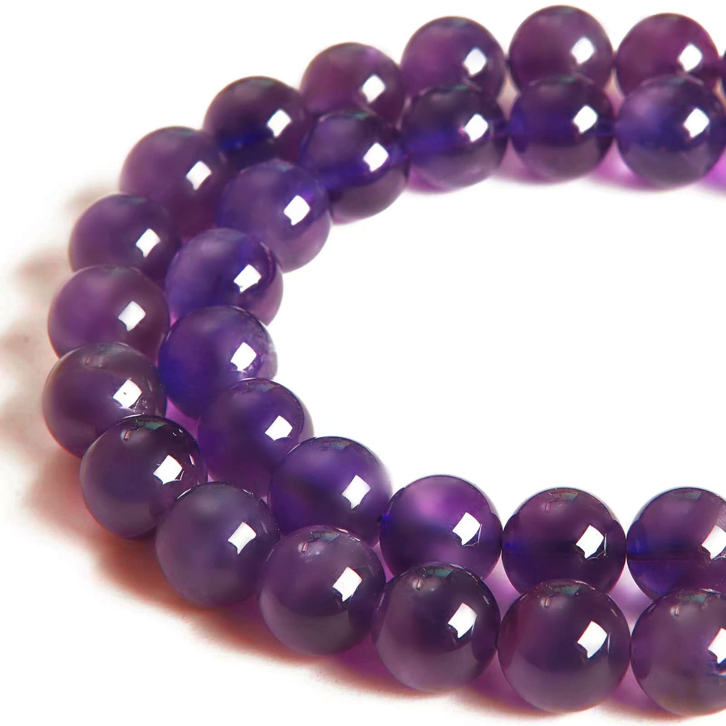 100pcs 6mm Amethyst Beads Natural Gemstone Beads Round Loose Beads for Jewelry Making