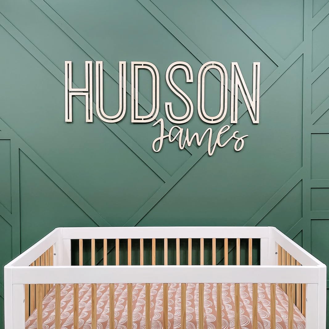 Personalized Name Sign for Nursery - Custom Wooden Name Signs for Kids Room, Personalized Nursery Name Sign - Perfect Baby Decor, Wall Name Decoration & Wedding signs, Family Name Signs