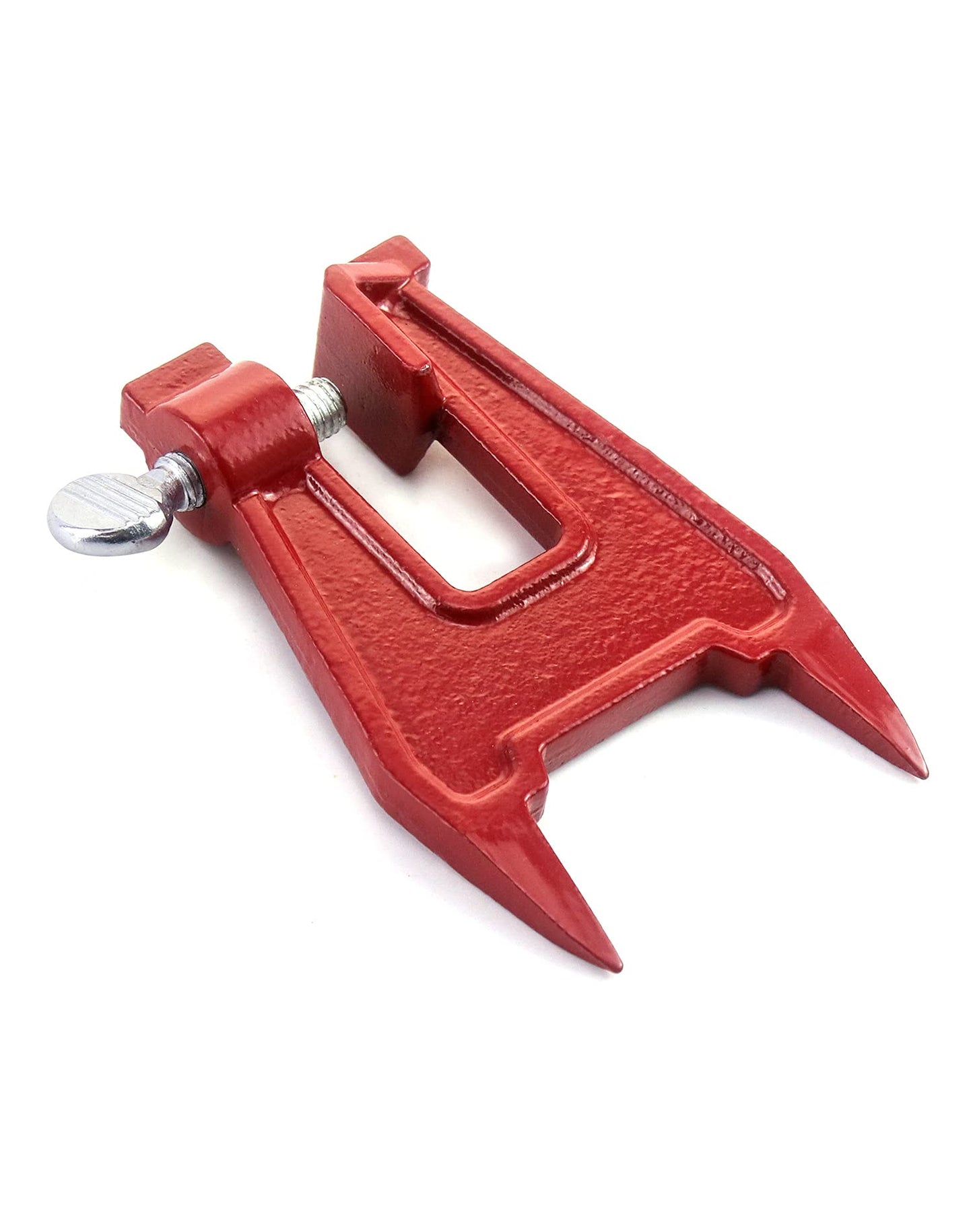 QWORK Chainsaw Stump Vise, Portable Chainsaw Sharpening Accessory, Chainsaw Filing Vise, for Sharpening Saw Chain, Red
