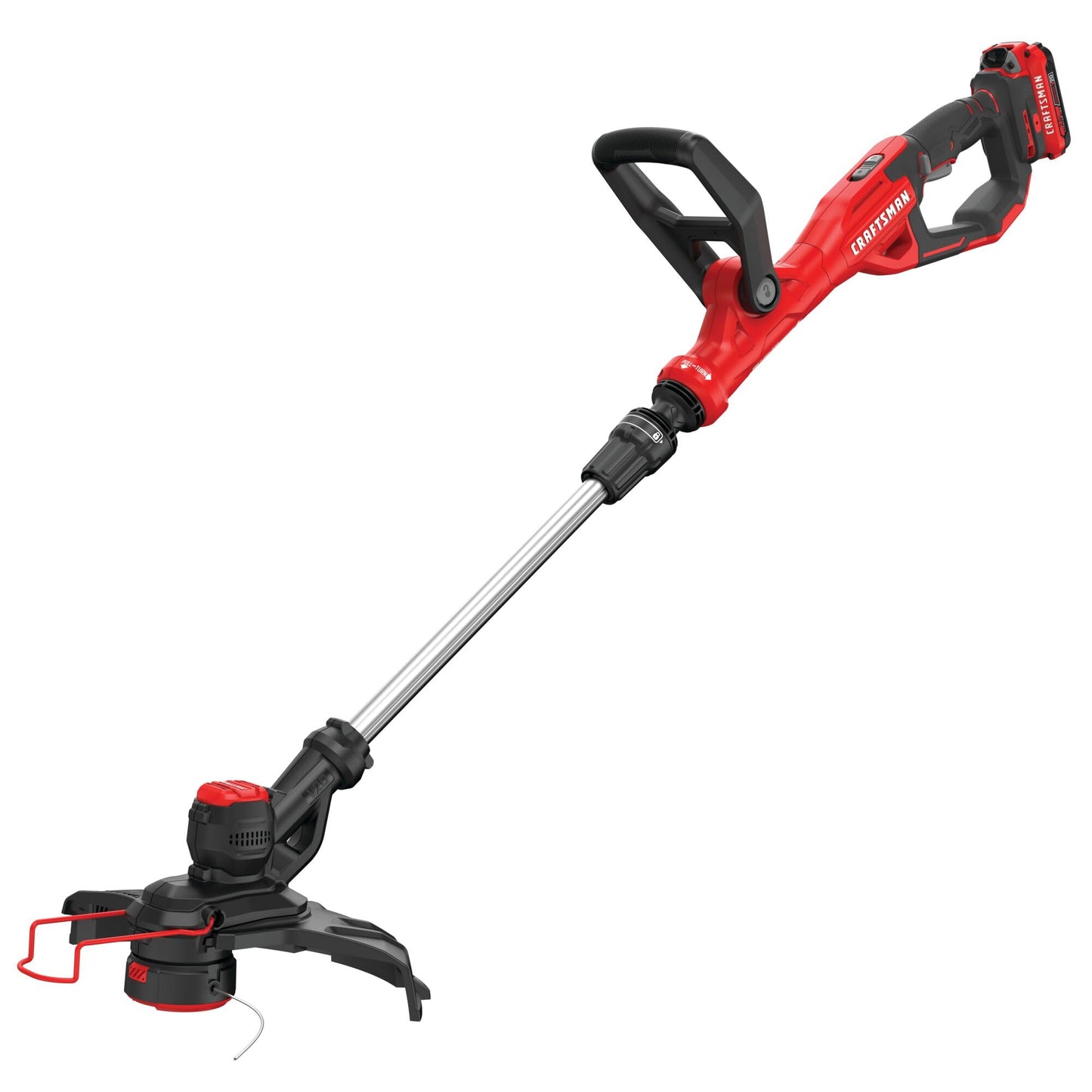 CRAFTSMAN V20 Weed Wacker Cordless String Trimmer and Edger, Weed Eater Includes 2.0 Ah Battery and Charger, Lightweight, Extended Runtime, 2 Speed (CMCST900D1)
