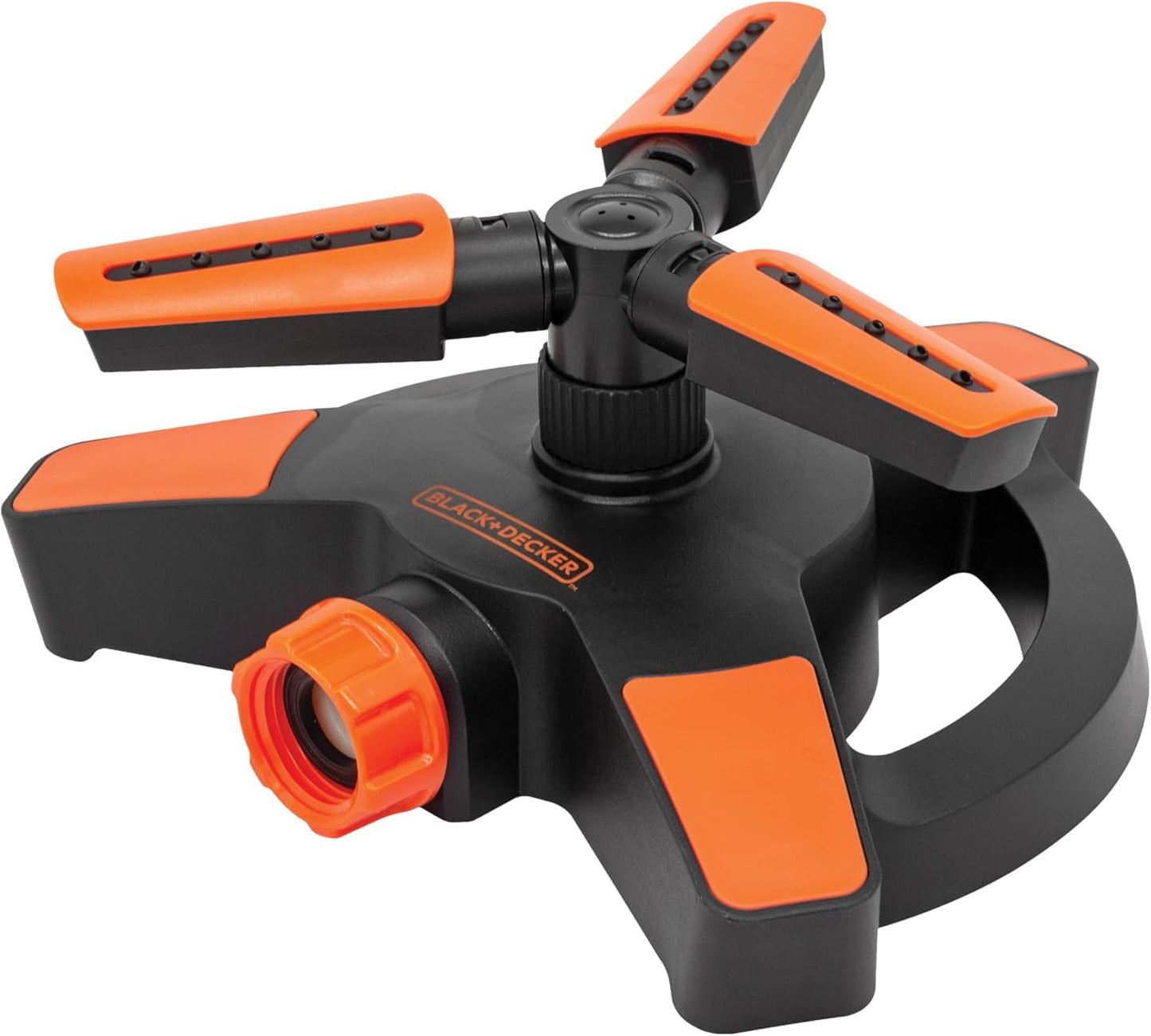 Black + Decker® 3-Arm Adjustable Sprinkler – 360° Coverage, Customizable Spray, 1,216 Square Foot Coverage BD8428
