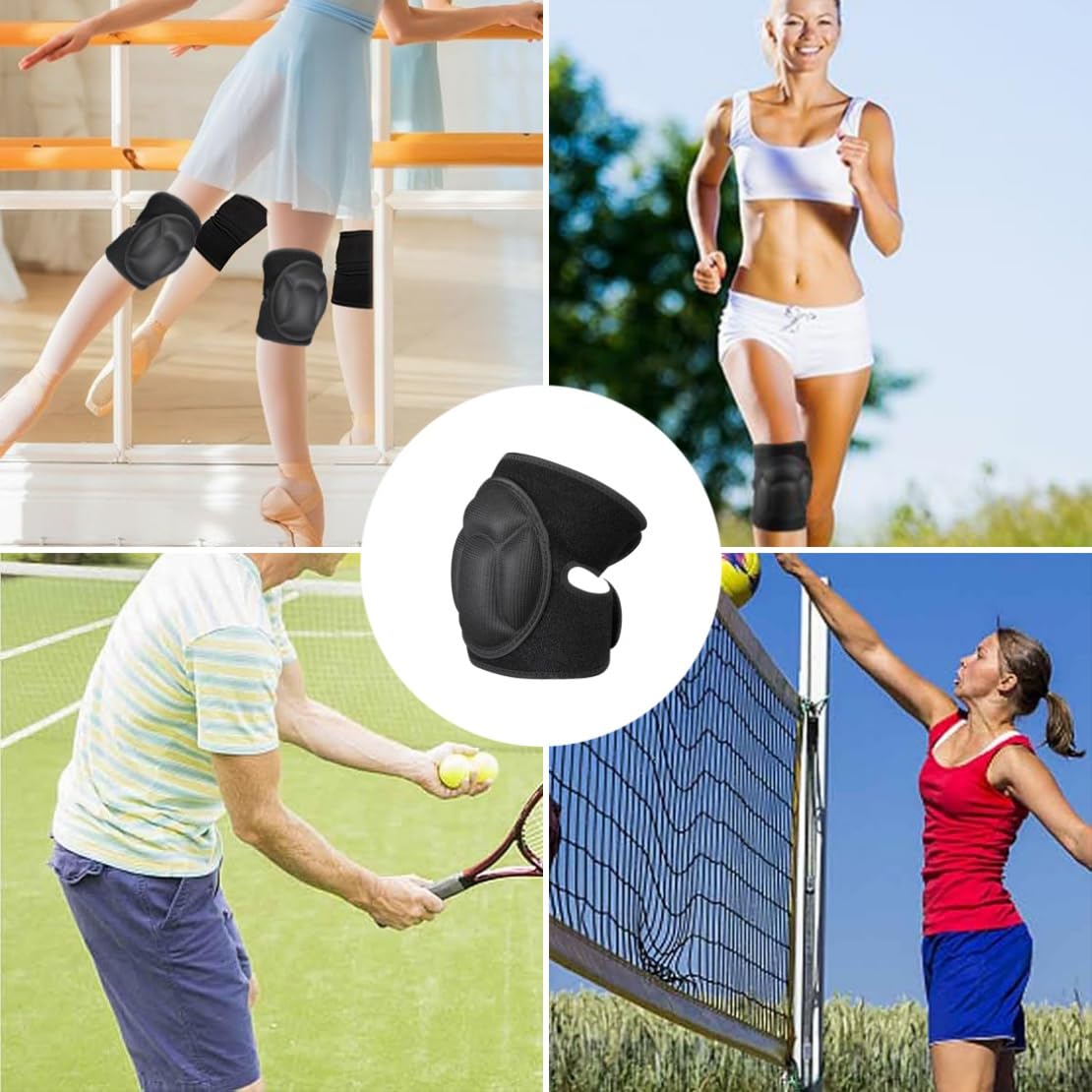 CXWPDD Protective Knee Pads Anti Slip Collision Avoidance Outdoor Sports Kneeling Braces High Elastic Fabric for Garden Dancing Cleaning