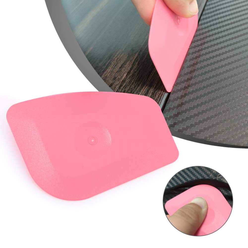 Pro Vinyl Wraps Applicator Tool Kit Window Tint Film Car Wrapping Tools Includes Felt Squeegees, Plastic Scraper, Wrap Knife and Blades, Magnetic Holders, Cleaning Cloth, Gloves and Finger Sleeve
