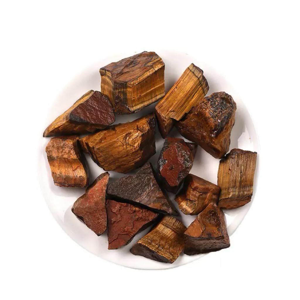 1LB Natural Tiger Eye Stone Raw Healing Crystals, Energy Stones for Meditation, Reiki, Chakra Balancing, Home Décor and Spiritual Gifts (30-50mm)