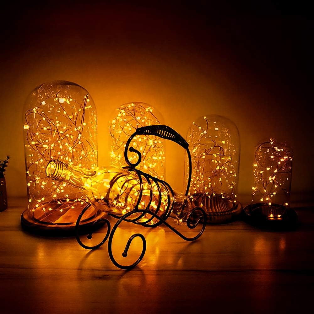 XINKAITE LEDs Fairy Lights,String Lights for Indoor&Outdoor Bedroom, Christmas, Parties, Wedding, Centerpiece, Decoration,Battery Operated (10Ft/3M Warm White)