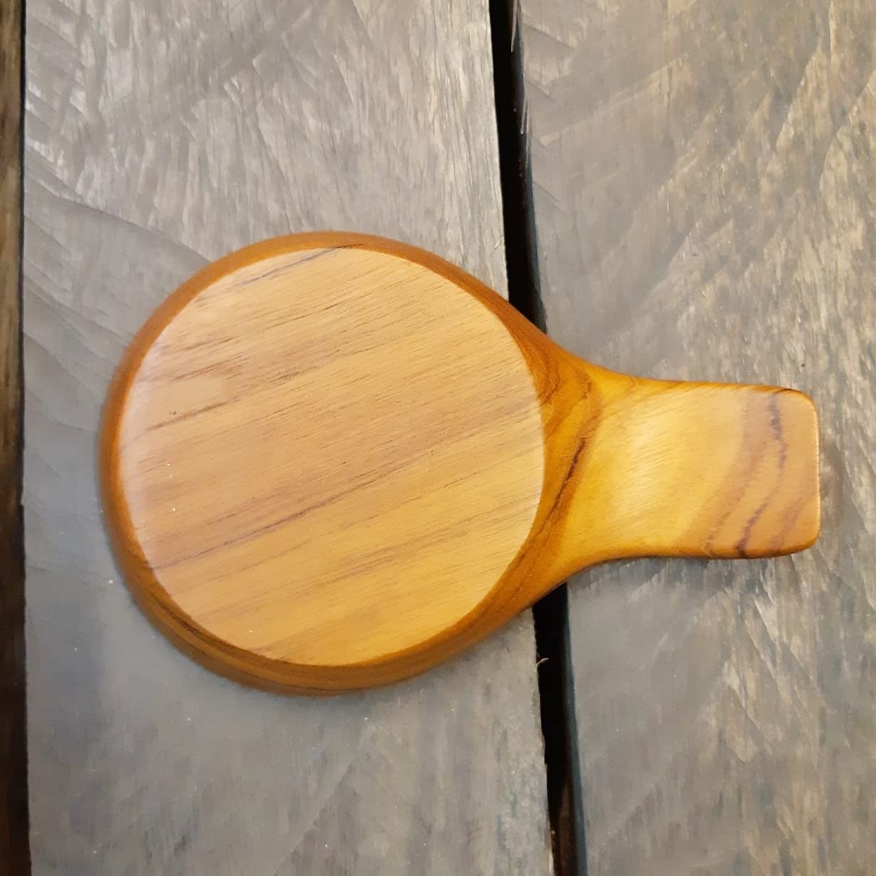 Cozinest Spoon Rest for Stove Top, Teak Wood Spoon Holder for Countertop, Ceramic Spoon Rest for Kitchen Counter, Serving Platter Décor Display Fruit Snacks Appetizer Wood Green Leaf (Wood)