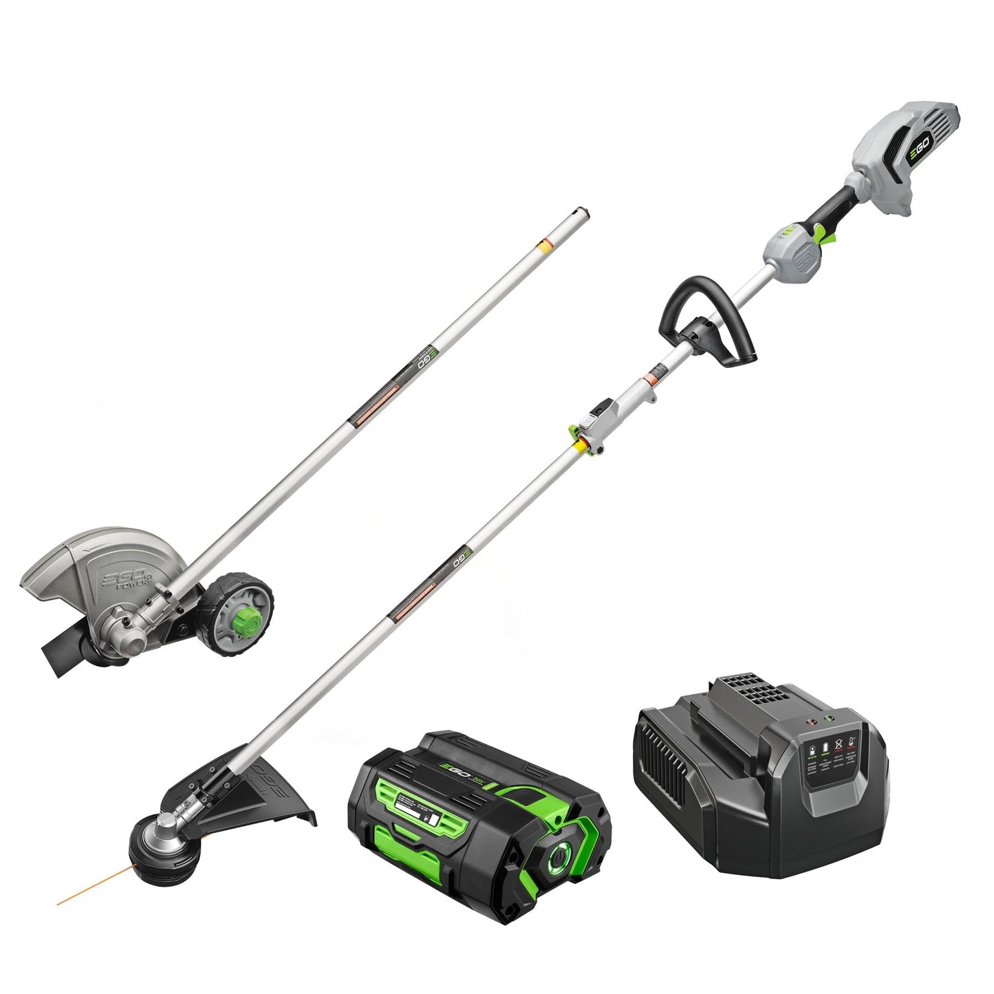 EGO POWER+ 15" String Trimmer and 8" Edger Attachments with Multi-Head System Power Head, Includes 56V 5.0Ah Battery & Charger - MHC1502