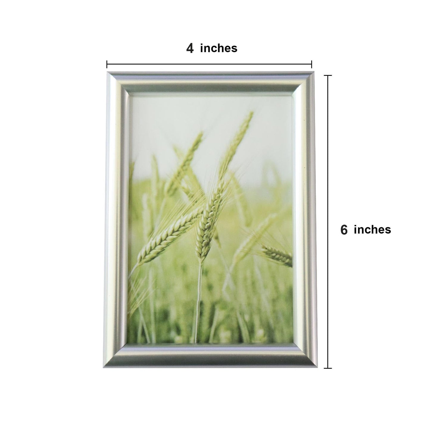 Tabletop Photo Frame - Plastic Composite Design for Home Decor (Silvery, 4X6)