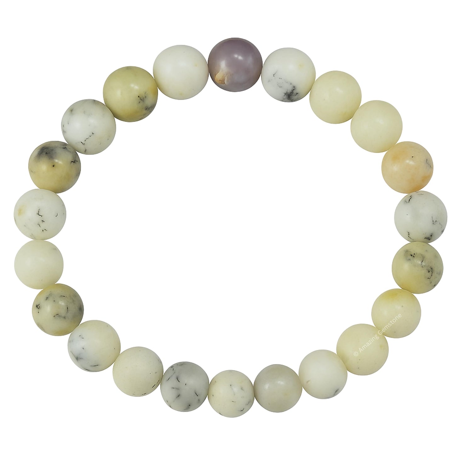 Amazing Gemstone Crystal Bracelet for Women Men's Gifts - Protection Healing Crystal Bracelet - 8mm Gemstone Beaded Stretchable Bracelet Pulseras Para Hombres Mujer Stocking Stuffers Mothers Day Gift (Dendrite Opal)