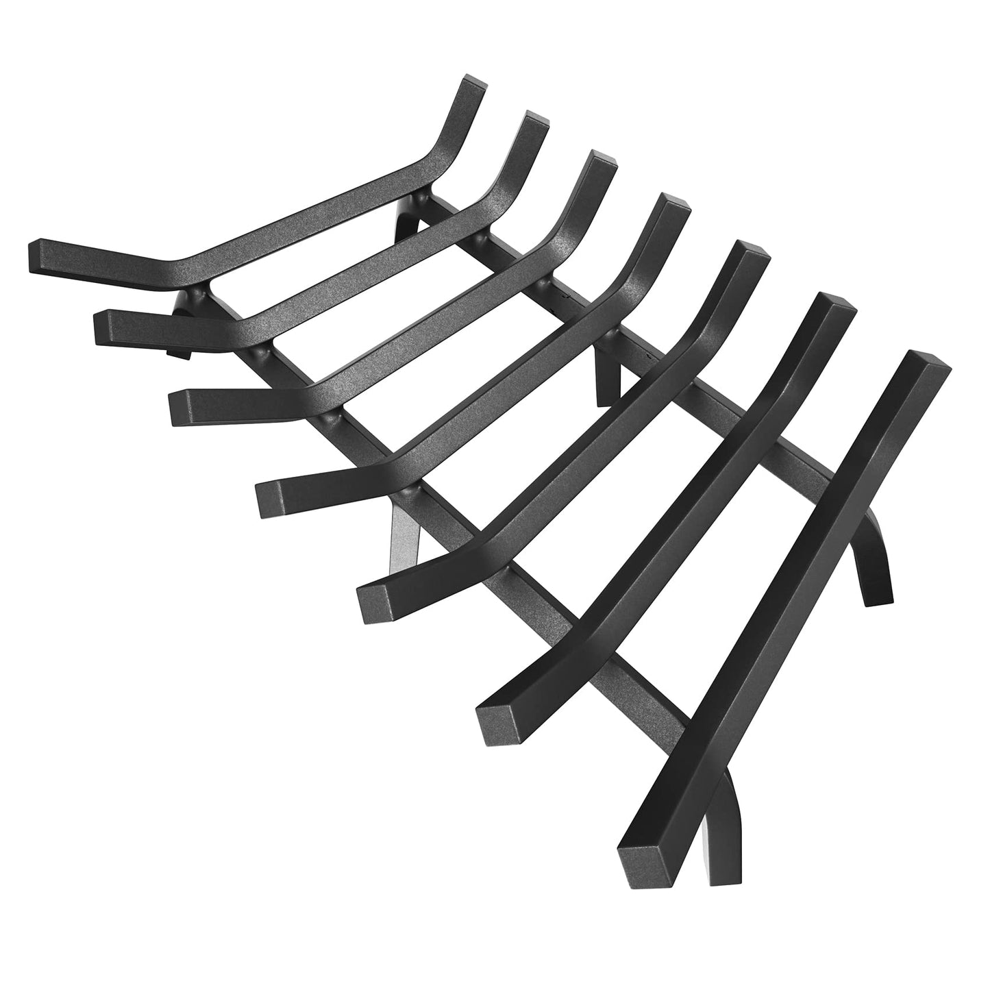 Mr IRONSTONE Fireplace Grate 30 inch Solid Steel Heavy Duty Firewood Log Burning Rack Fire Grates for Outdoor Kindling Tools Pit Indoor Fireplace Log Holder Wrought Iron Wood Stove