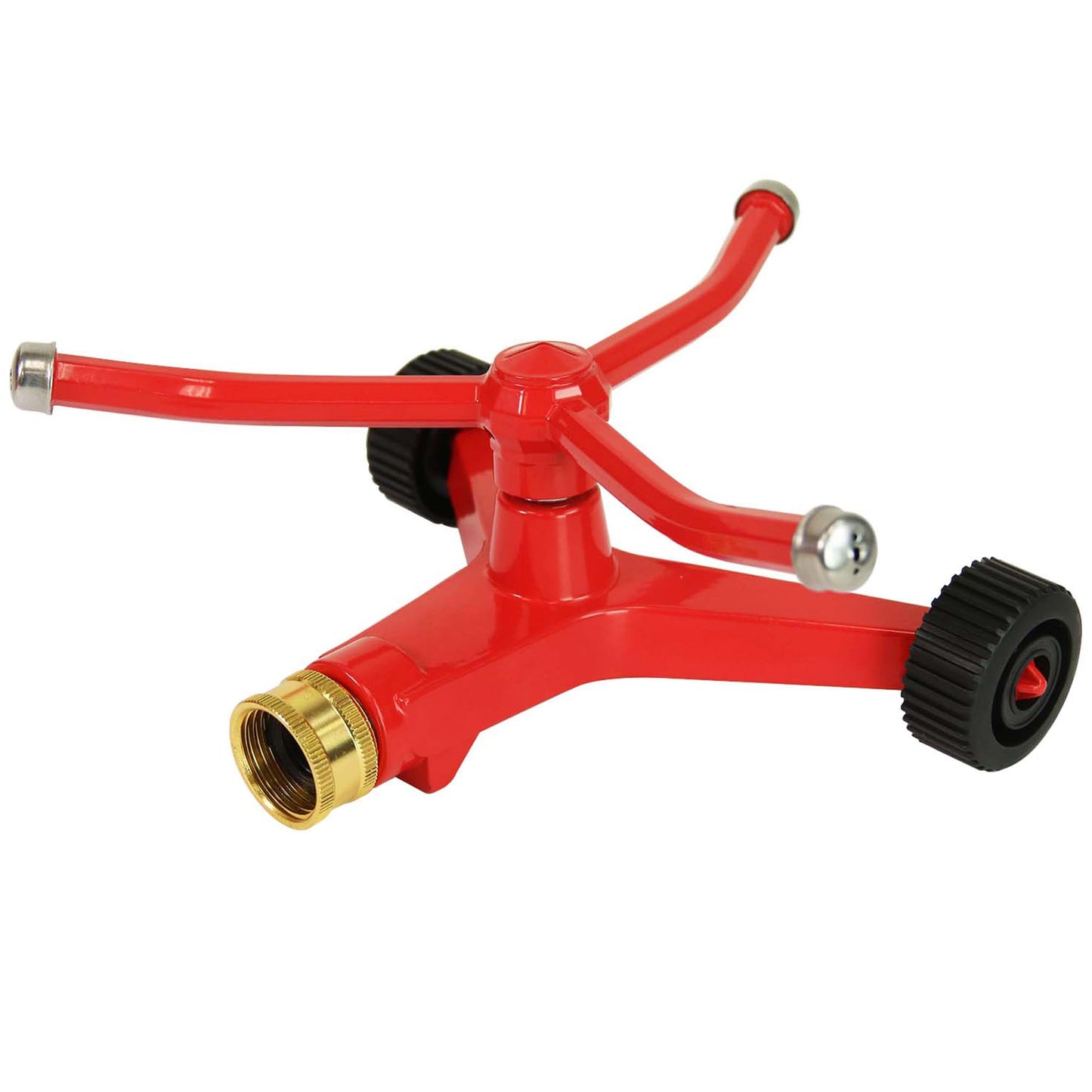 Chapin 4986: 3-Arm Rotary Sprinkler, 360 Degree Automatic for Small Gardens and Lawns, Up to 45ft Coverage Area, Red