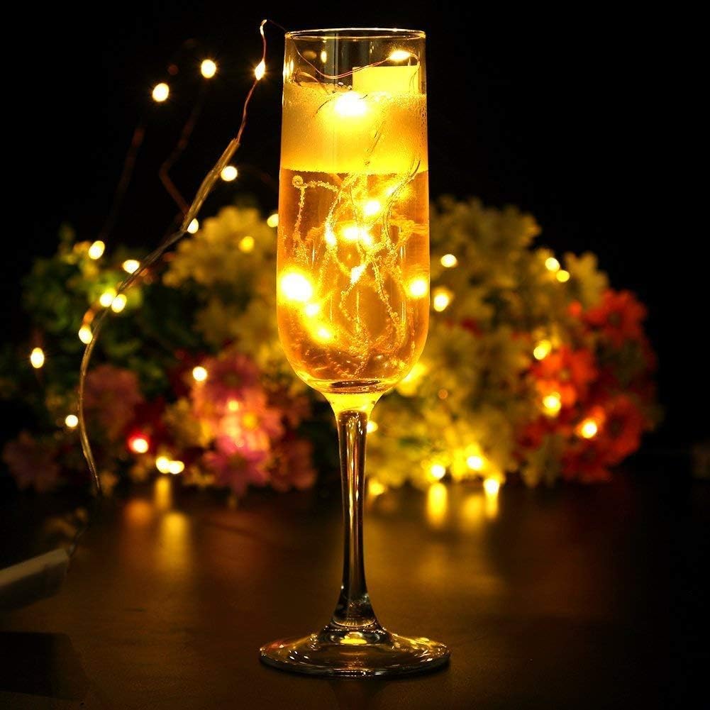 XINKAITE LEDs Fairy Lights,String Lights for Indoor&Outdoor Bedroom, Christmas, Parties, Wedding, Centerpiece, Decoration,Battery Operated (10Ft/3M Warm White)