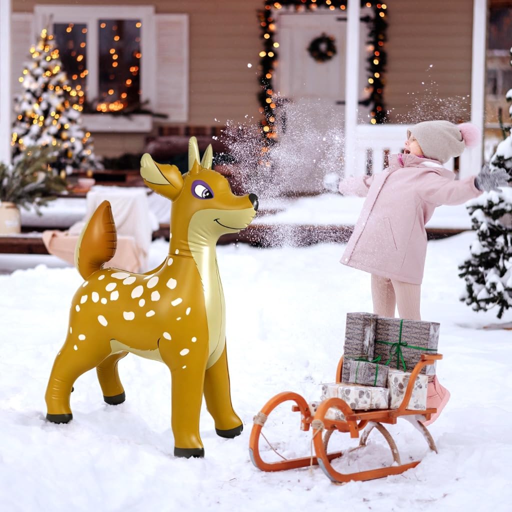Jet Creations 36" Inflatable Christmas Deer – Large Blow-Up Reindeer Toy, Party Decoration, Birthday Prop, Holiday Yard Décor