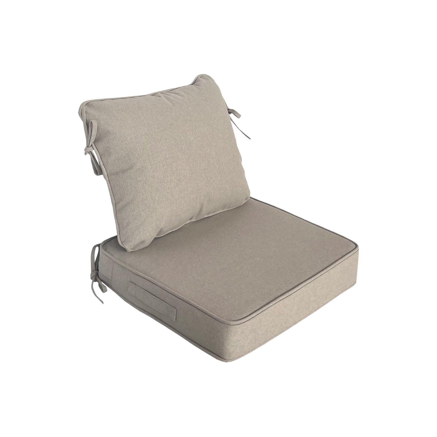 Garden lucky 19"x19" Outdoor Universal Cushion Set of 1, Patio Cushions with Handles & Ties, Water-Proof Stain-Resistant UV Resistant Weather Resistant High Resilience Foam with YKK Zippers,Riverbed