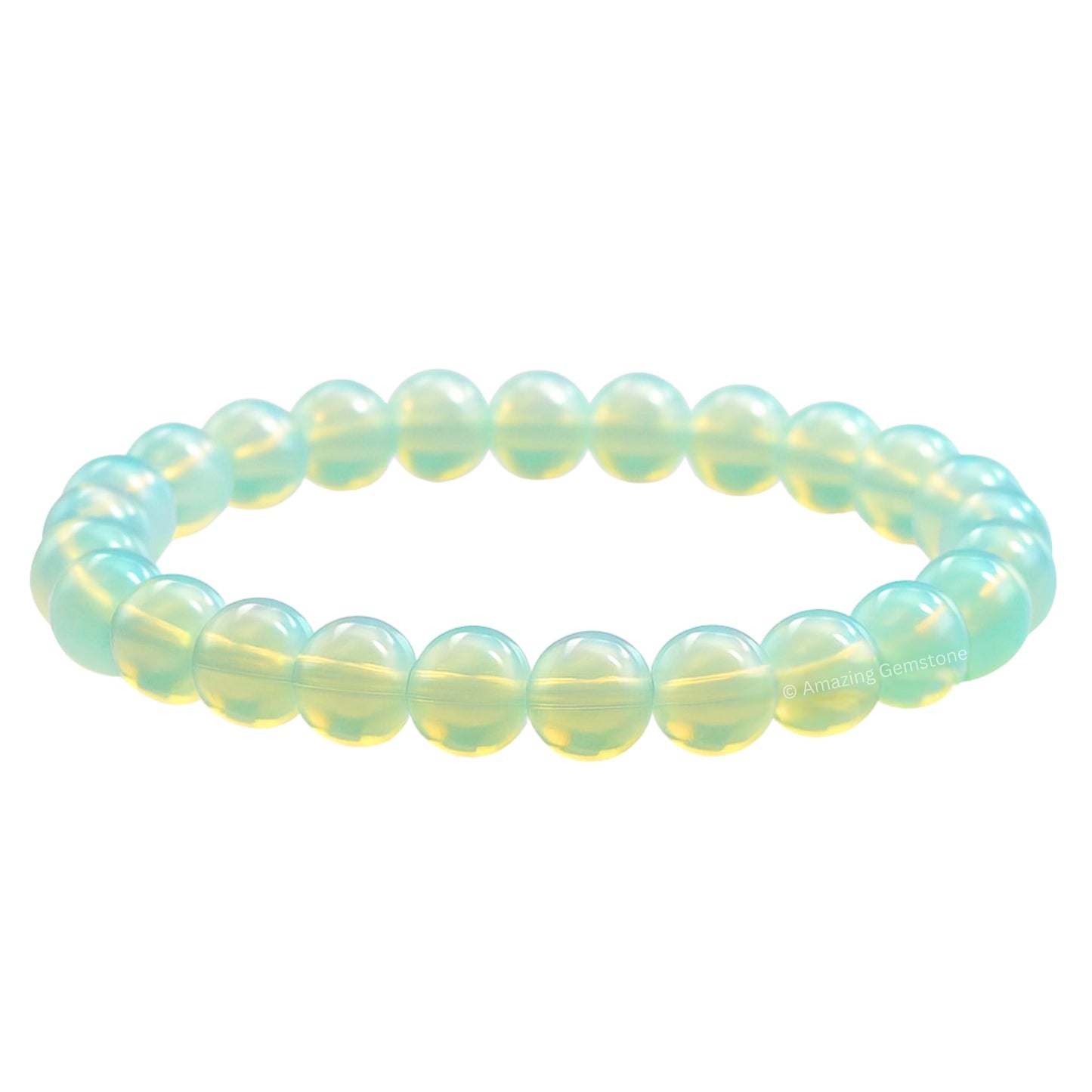 Amazing Gemstone Crystal Bracelet for Women Men's Gifts - Protection Healing Crystal Bracelet - 8mm Gemstone Beaded Stretchable Bracelet Pulseras Para Hombres Mujer Stocking Stuffers Mothers Day Gift (Opalite)