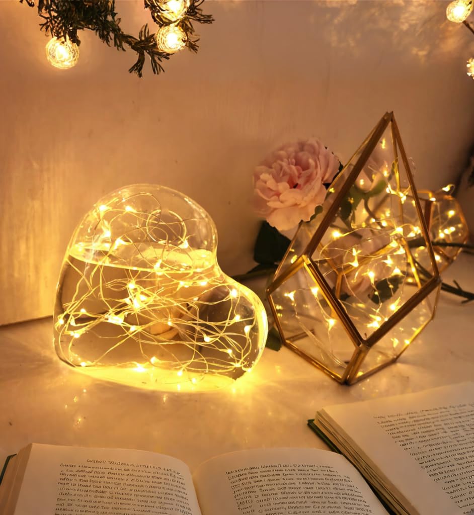6 Pack 7Ft Starry String Lights No Remote Waterproof Fairy String Lights 20 Micro Starry LEDs On Silver Wire CR2032 Batteries Included for Wedding Centerpiece Party Christmas Table Decor Warm White