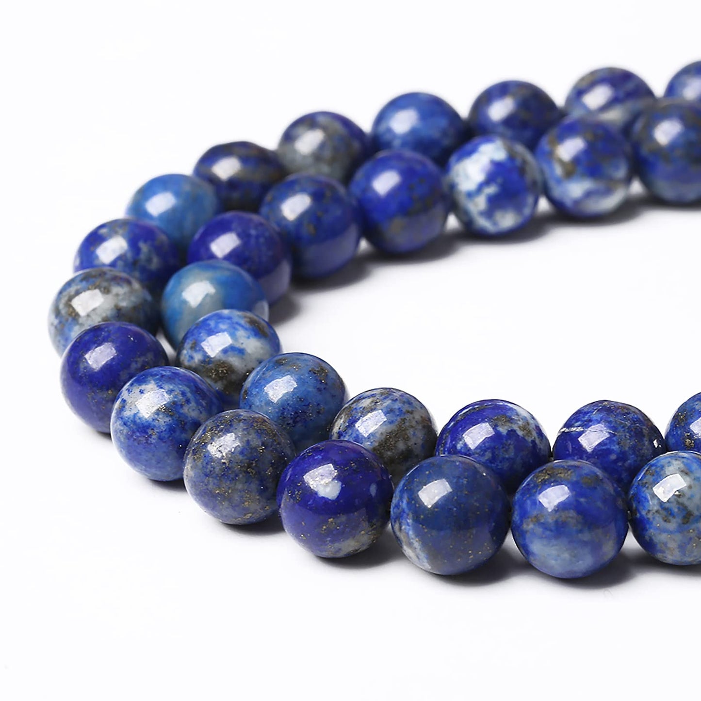 60PCS 6mm Natural Lapis Lazuli Gemstone Blue Stone Round Loose Spacer Beads for Jewelry Making DIY Bracelet Necklace 15 Inch,Energy Stone Healing Power (6mm, Lapis Lazuli)