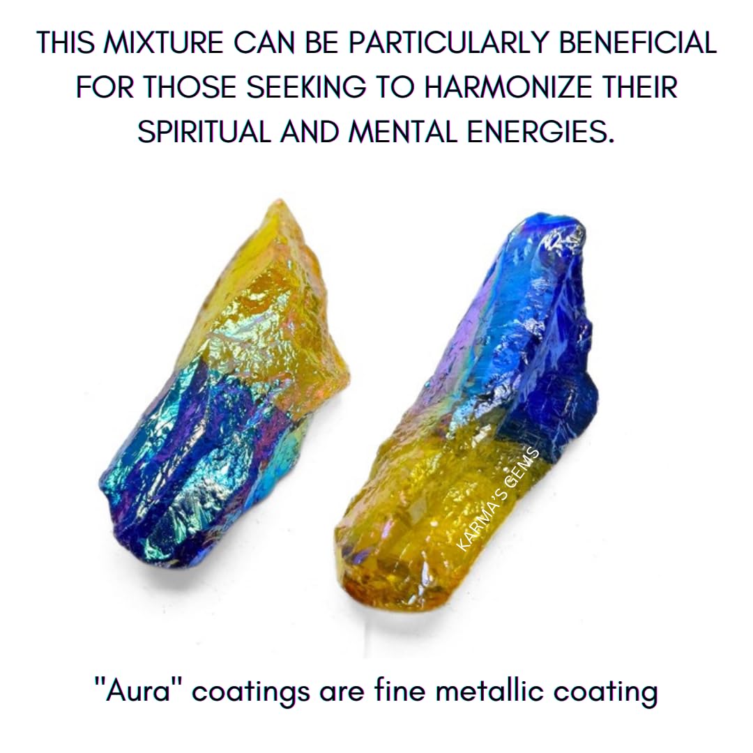 Crystals, Rocks, Jade, Crystals and Healing Stones, Witchcraft Supplies, Healing Crystals, Stones, Healing Stones, Rock Collection, Agate, Raw Stones (Tanzine-Yellow Aura Quartz, 2 Pcs)