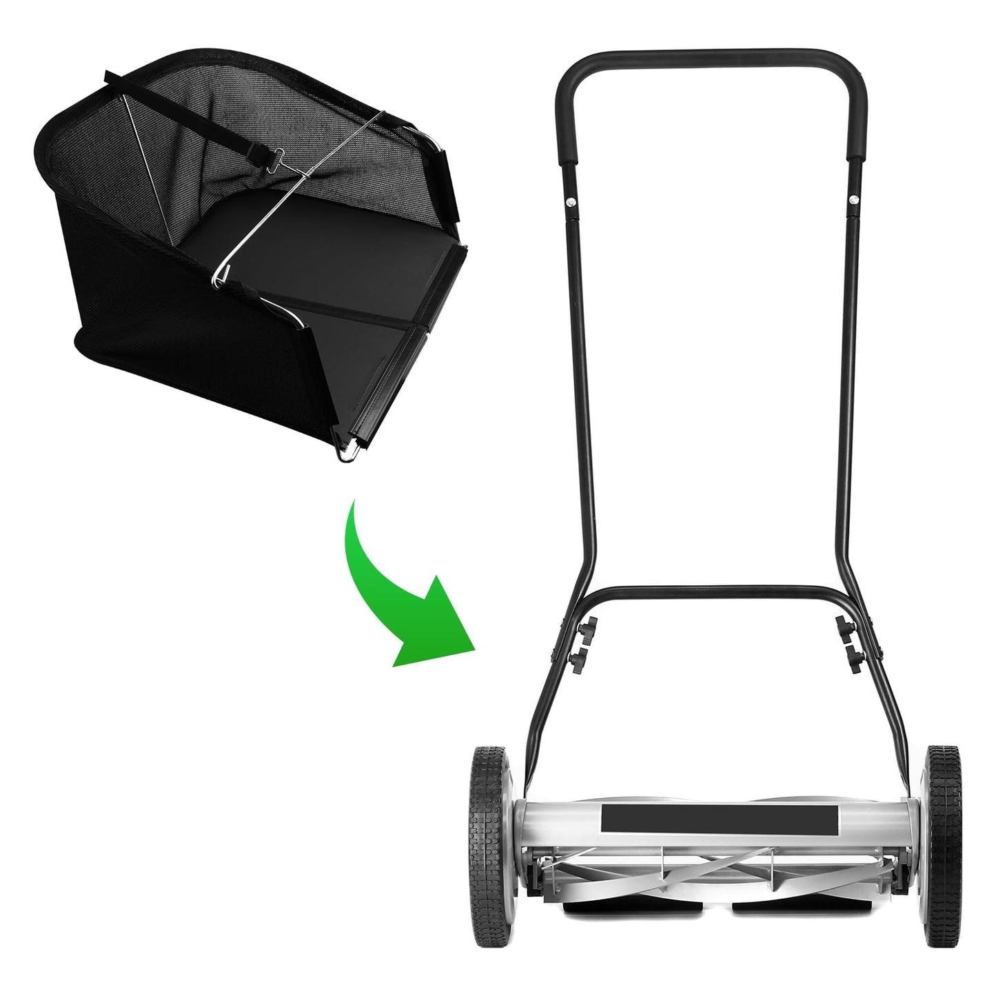 AAAQQ GC91820 Reel Lawn Mower Grass Catcher for 18-Inch and 20-Inch Lawn Mowers, 18-Inch/20-Inch Lawn Mower Bag for Push Reel Lawn Mower