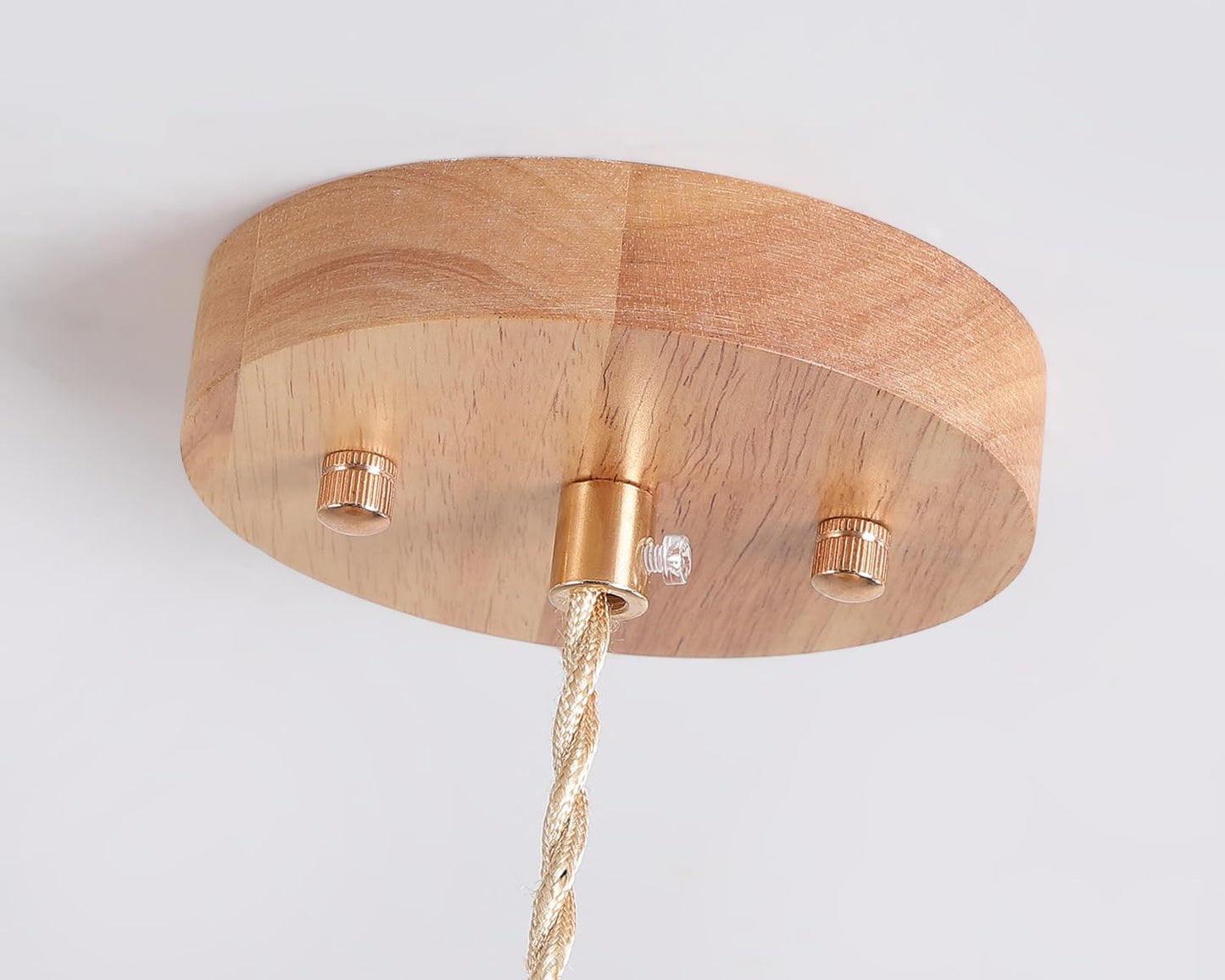 Hchunqjor Bamboo Pendant Light Fixture One-Light Adjustable Boho Basket Handmade Woven Mini Pendant Lighting for Kitchen Island Sink Farmhouse Home