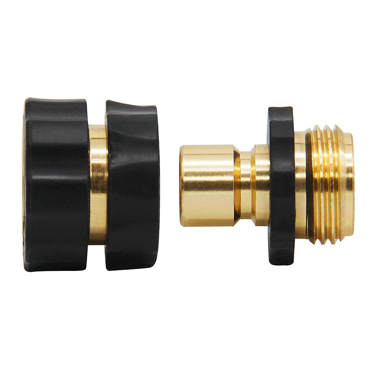 Triumpeek 3/4" Garden Hose Connector, 9 Pieces Garden Hose Quick Connect Fittings, Male and Female Quick Release Garden Hose Connector