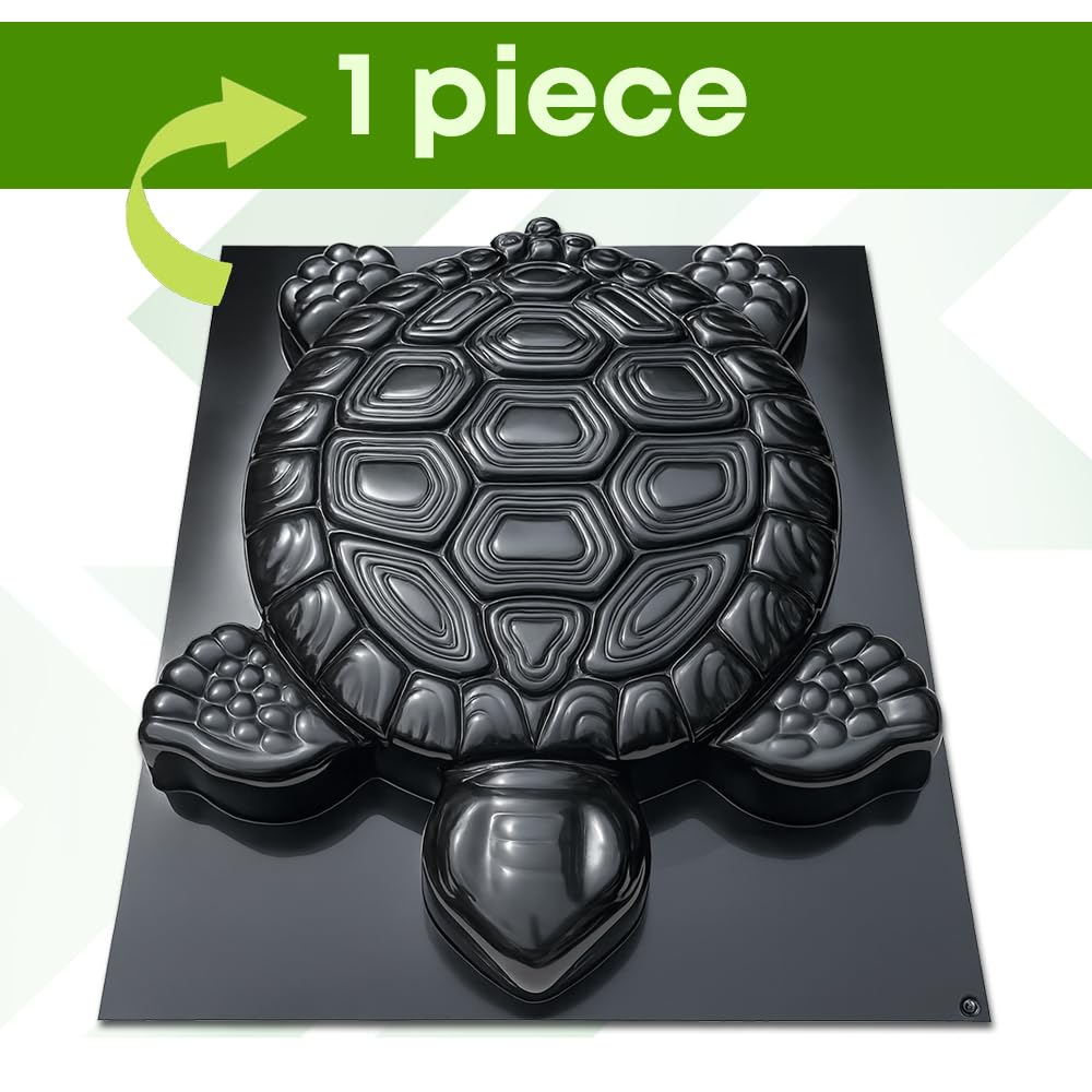 BETONEX Turtle Stepping Stone Mold Garden Concrete Mold Cement Plastic ABS 2mm - Tortoise Mould for Cement - Paving DIY Turtle Garden Stone Path Form