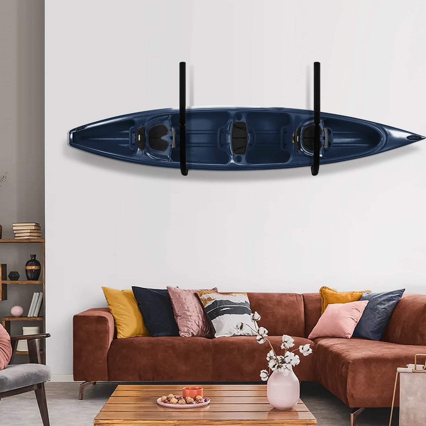 TWO STONES Surfboard Rack for Wall, Paddle Board Rack Storage for Ceiling/Wall, Heavy Duty Surfboard Wall Mount to Display SUPs, Paddleboards, Longboards, Indoor and Outdoor