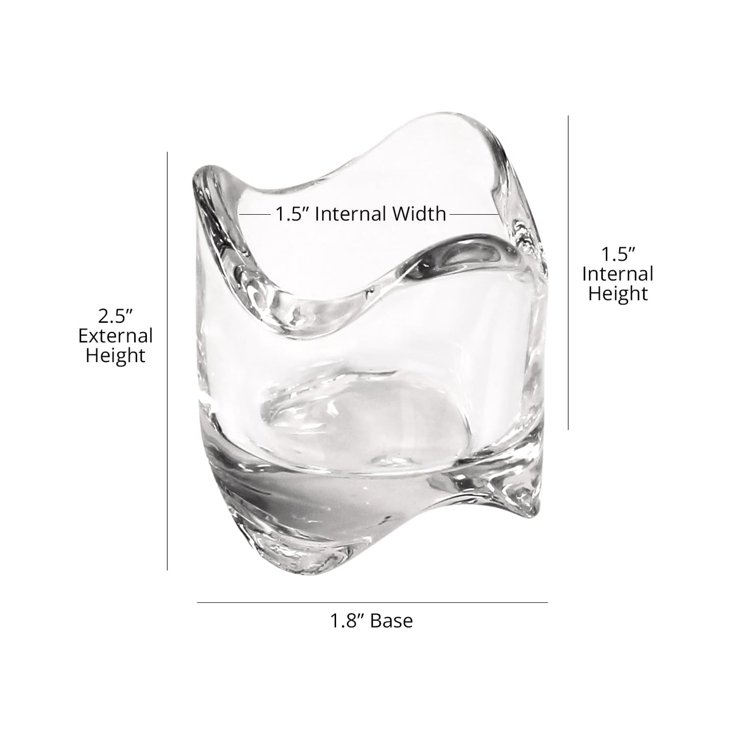Royal Imports Tea Lights Votive Candles Holders (Set of 6), 2 in. Glass Candle Cups, Wedding Table Centerpiece, Home Decor, Party, Dinner & More