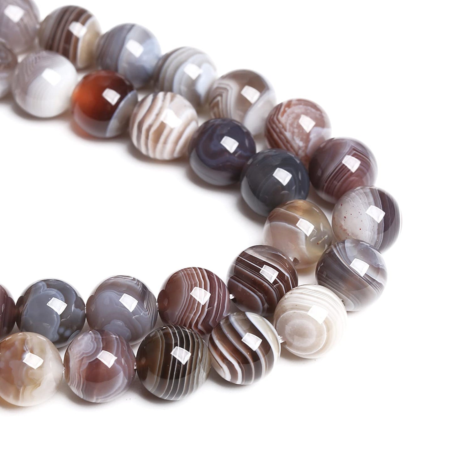 4MM 88PCS Natural Gemstone Stone Botswana Sardonyx Agate Beads for Jewelry Making DIY Bracelet