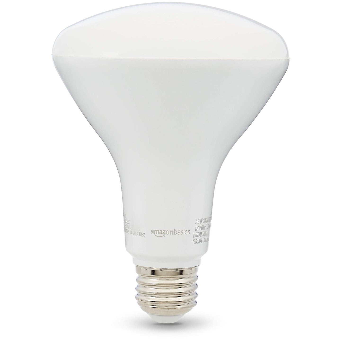 Amazon Basics BR30 LED Light Bulbs, 65W Equivalent, 11W Energy Efficient, E26 Standard Base, Soft White 2700K, Dimmable, 10,000 Hour Lifetime, 6-Pack