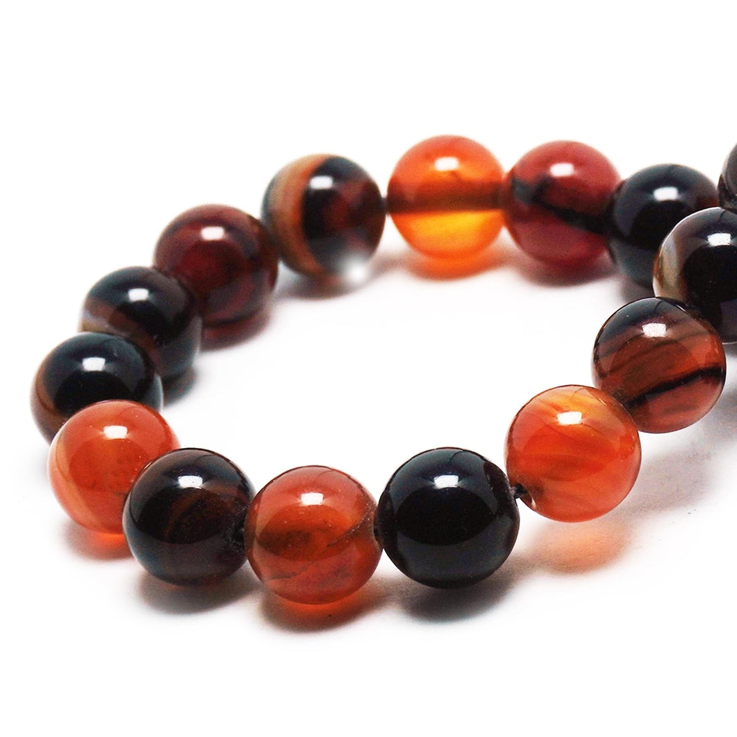 DIQIO Natural Stone Beads for Jewelry Making - 6mm Gemstone Round Loose Beads for Bracelets(58-60pcs, Dreamy Striped Agate)