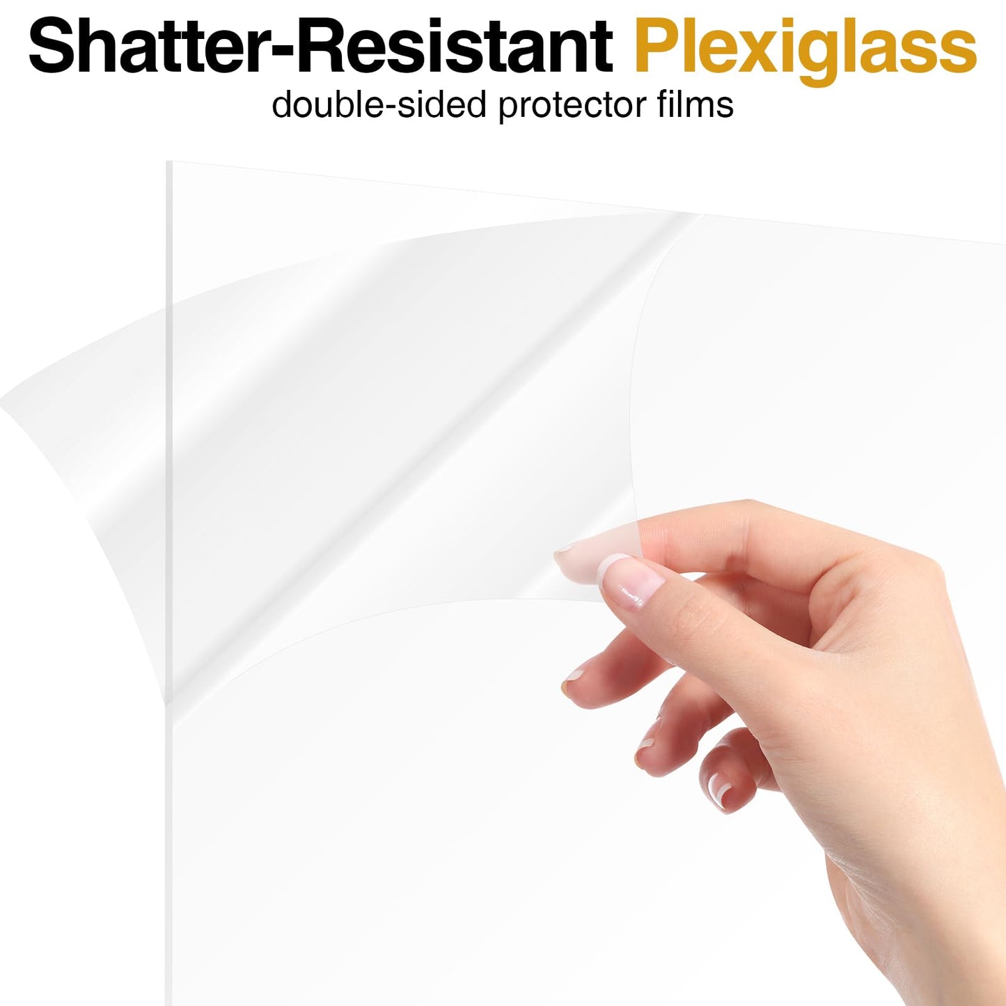 Vittanly 8x10 Picture Frames Set of 9, Shatter Resistant Plexiglass, Display 5x7 Pictures with Mat or 8x10 without Mat, Photo Frames for Wall or Tabletop, Engineered Wood, Black