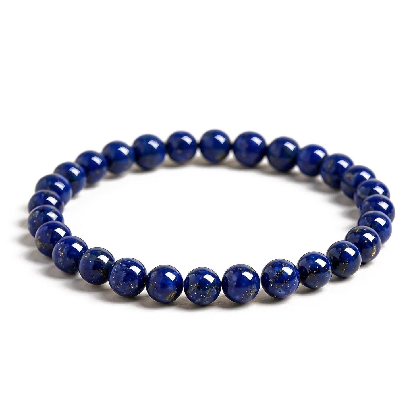 AURABLOOM 6mm Lapis Lazuli Bracelet, for Sagittarius, Unisex Bracelet with Japanese-style Gift Packing, for Man Woman