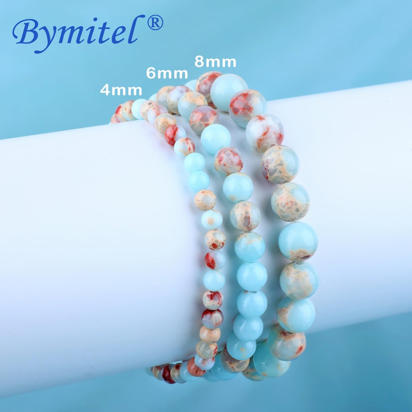 Bymitel 8mm Agalmatolite Jasper - Handmade Reiki Gemstone Stretch Bracelet, Natural Beauty & Spiritual Essence, Crystal Healing for Unisex Adults