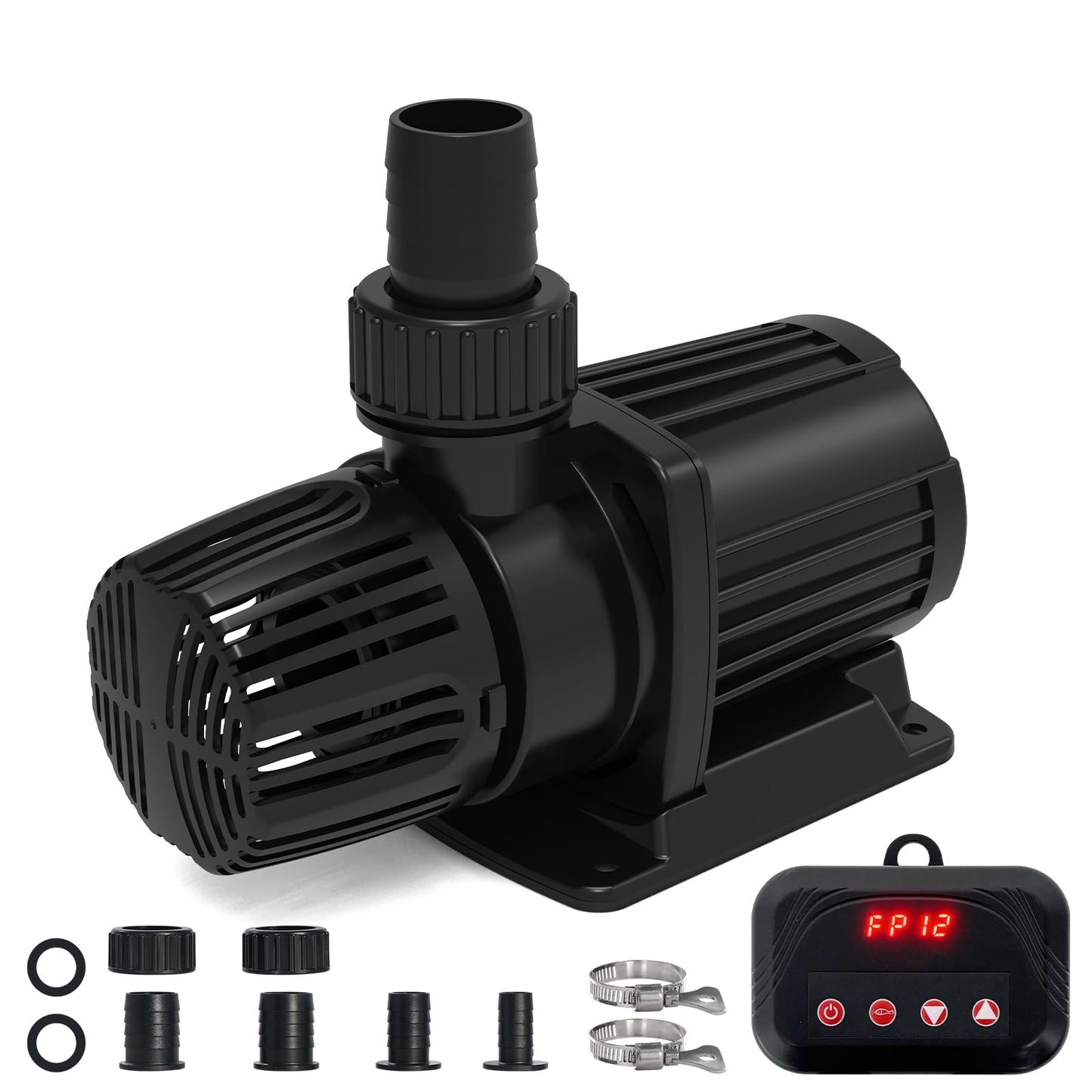 1587 GPH Pond Pump, 55W Submersible Water Pump with Control Panel, 16.5FT. Lift Height for Koi Pond Pool, Waterfall, Fish Tank, Aquarium, Hydroponic, Ultra Quiet, Barrier Bag & 16.5FT Power Cord