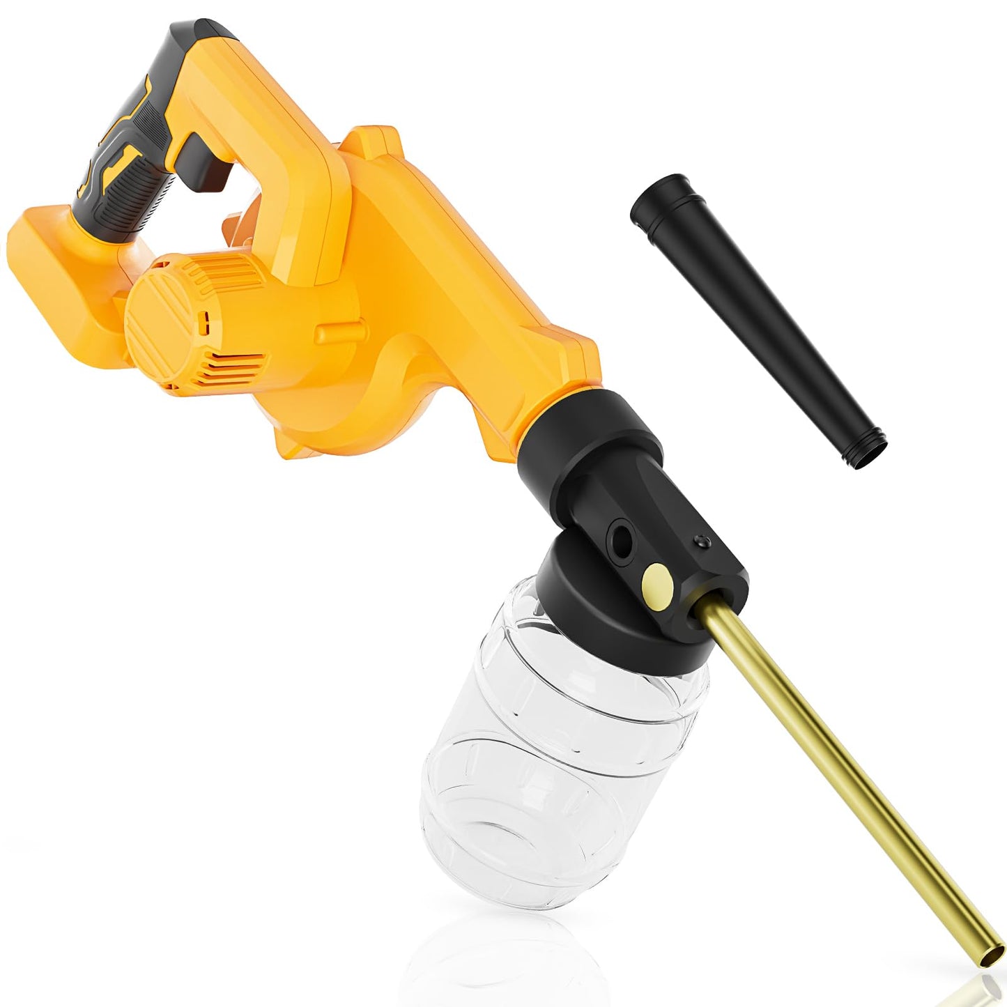 Dinftin Electric Diatomaceous Earth Duster Compatible for DeWalt 20V Battery(Battery Not Included), Garden Dust Applicator with 1L Capacity and 7.5" Nozzle, Versatile Leaf Blower & Powder Sprayer
