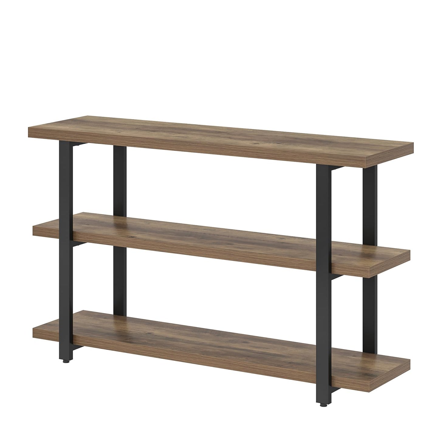 FOLUBAN Console Tables for Entryway, Modern Sofa Table with Storage Shelves for Living Room, Hallway, Entrance, or Behind Couch, Rustic Oak, 47 Inch
