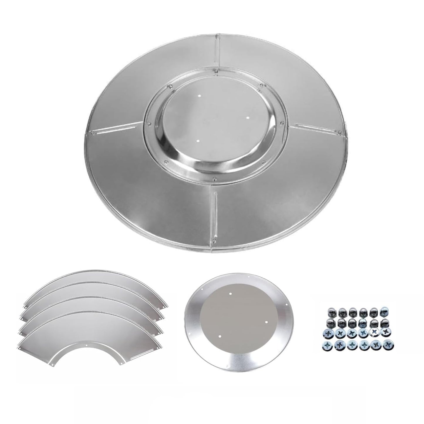 Fire Sense 61956 Patio Heater Premium Weatherproof Aluminum & Dust Proof Reflector Shield Extended Heat Range 32" Round Reflector